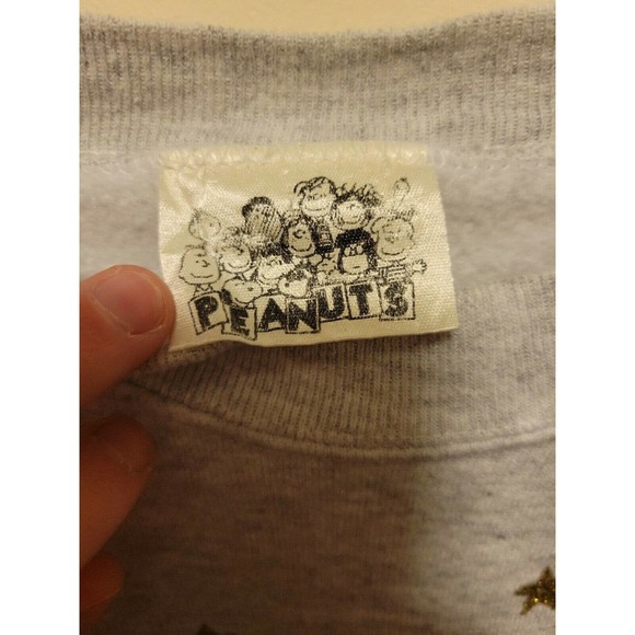 Vintage 90s Peanuts Snoopy Halloween Joe Trick Or Treat Sweatshirt L - Picture 2 of 4